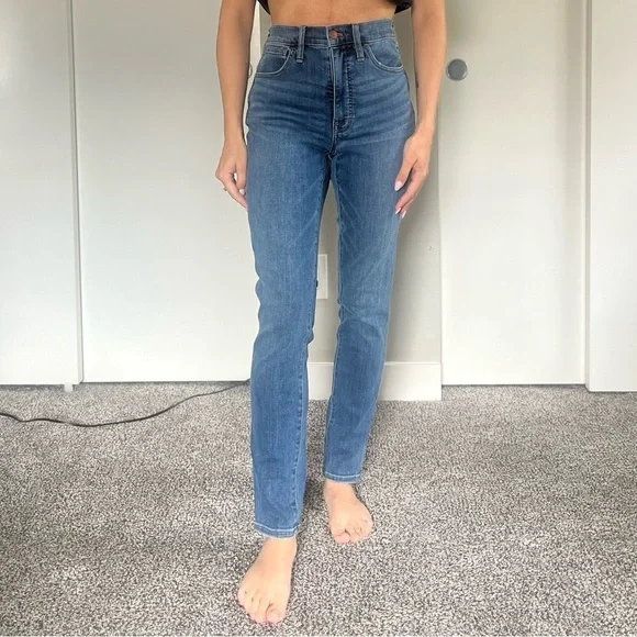 Madewell 10” High Rise Skinny Jeans - Medium Wash - Size 27 - Classic Minimal - Picture 1 of 11
